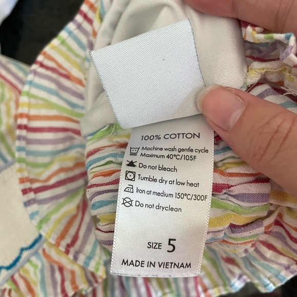 Three Bees Company Rainbow Sea Life Embroidered Two Piece Bathing Suit Size 5 - Picture 8 of 8